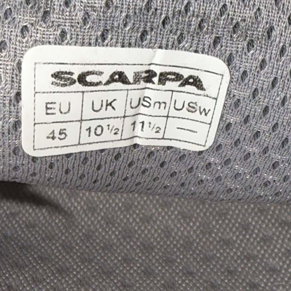 Mens 11.5 Scarpa Mojito Dark Brown Shoes Suede-Leather White-Stitch Lace Sporty - Picture 4 of 13